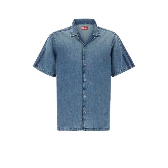 Diesel Men Light Blue Denim Shirt